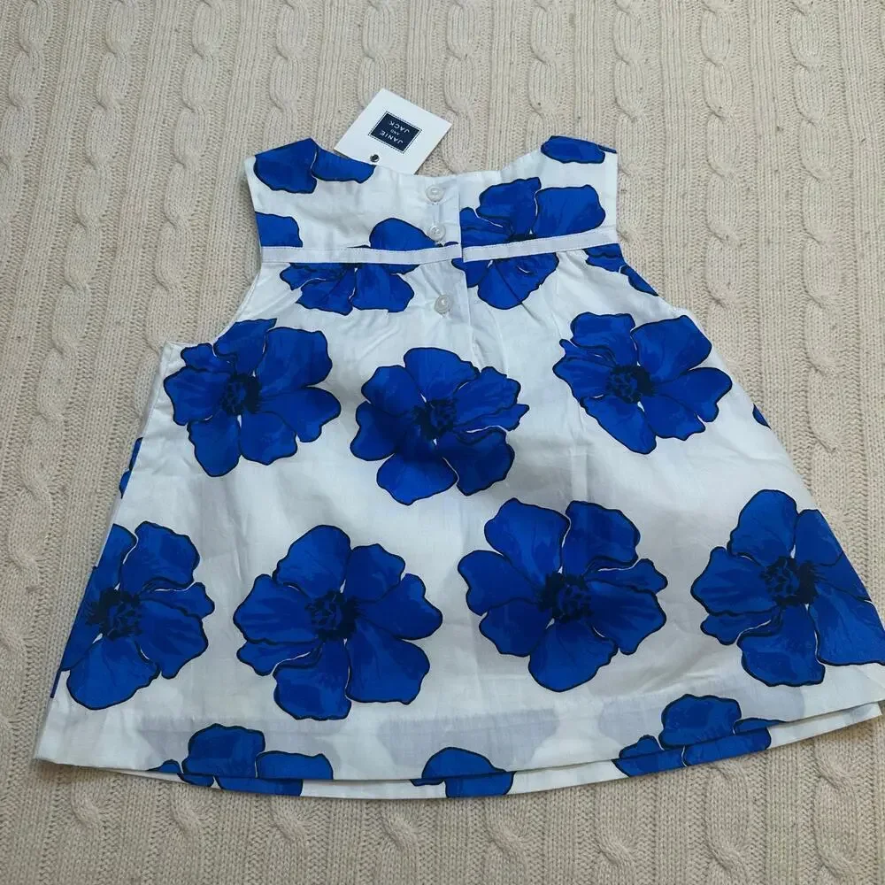 New Janie and Jack Indigo Floral Top sz 3T